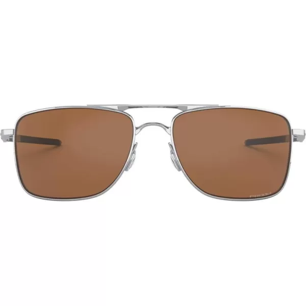 imageOakley Mens Oo4124 Gauge 8 Rectangular SunglassesPolished ChromePrizm Tungsten Polarized
