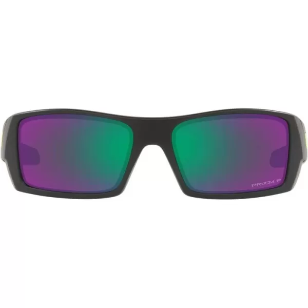 imageOakley Mens Oo9014 Gascan Rectangular SunglassesHi Res Matte BlackPrizm Jade Polarized