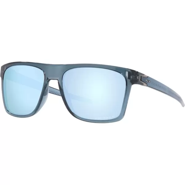 imageOakley Mens Oo9100 Leffingwell Rectangular SunglassesCrystal BlackPrizm Deep Water Polarized