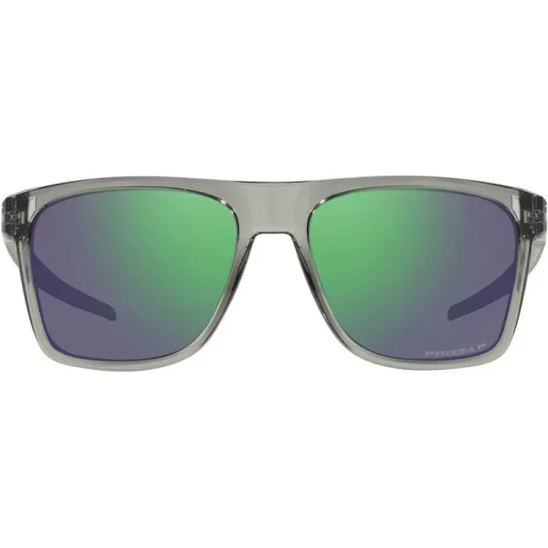 imageOakley Mens Oo9100 Leffingwell Rectangular SunglassesGrey InkPrizm Jade Polarized