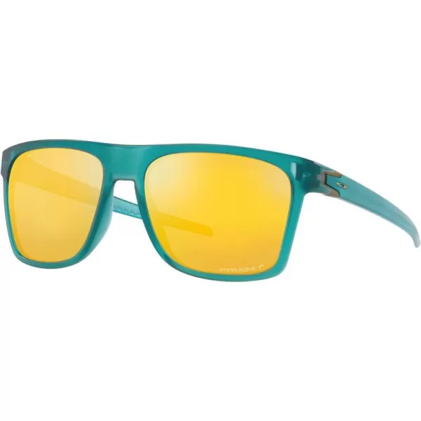 imageOakley Mens Oo9100 Leffingwell Rectangular SunglassesMatte Artic SurfPrizm 24k Polarized