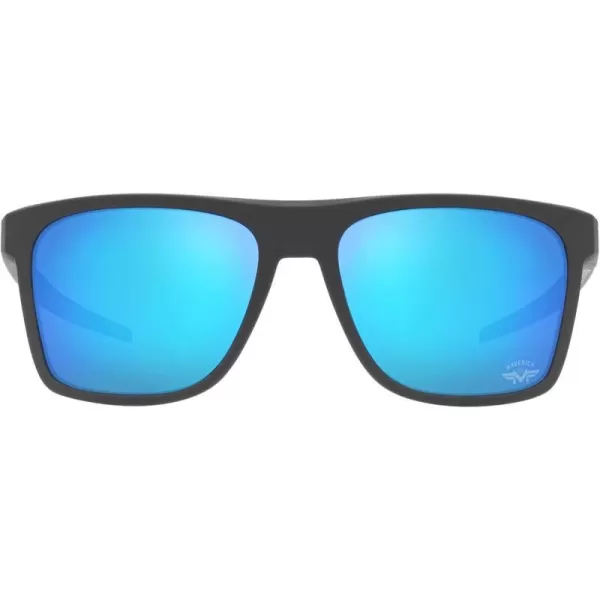 imageOakley Mens Oo9100 Leffingwell Rectangular SunglassesMatte Dark GreyPrizm Sapphire