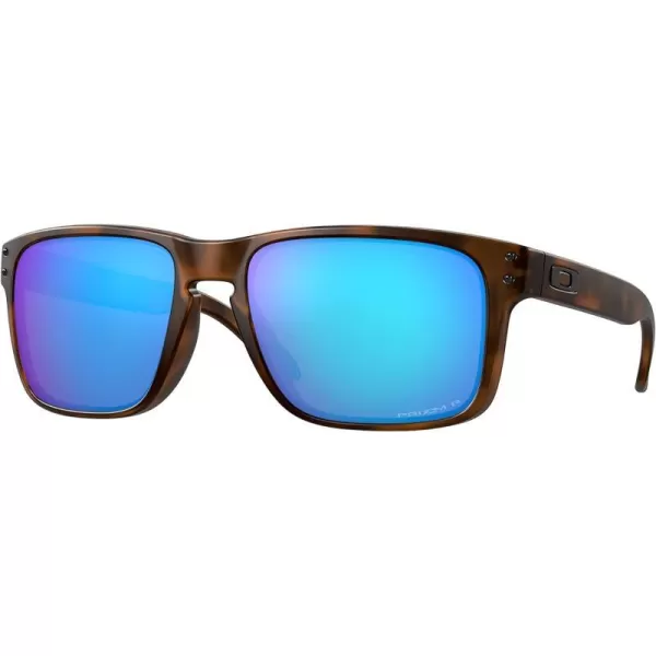 imageOakley Mens Oo9102 Holbrook Polarized Square SunglassesMatte Brown Tortoise W Prizm Sapphire Polarized