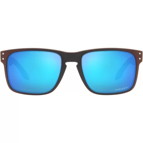 imageOakley Mens Oo9102 Holbrook Square SunglassesMatte BlackRed ColorshiftPrizm Sapphire