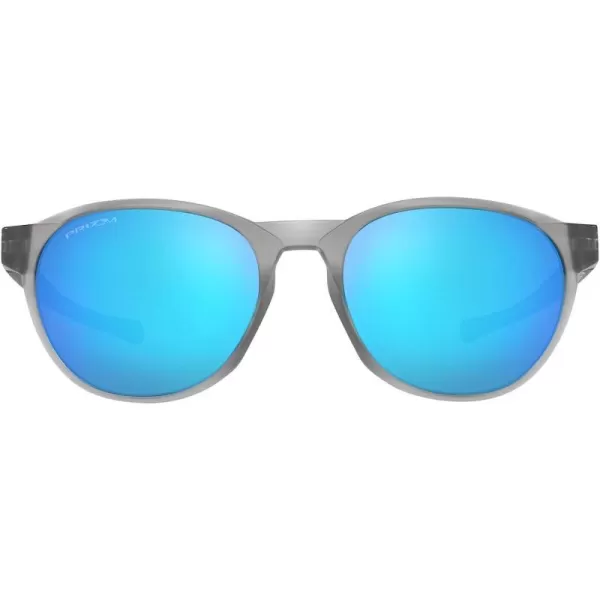 imageOakley Mens Oo9126f Reedmace Low Bridge Fit Round SunglassesMatte Grey InkPrizm Sapphire
