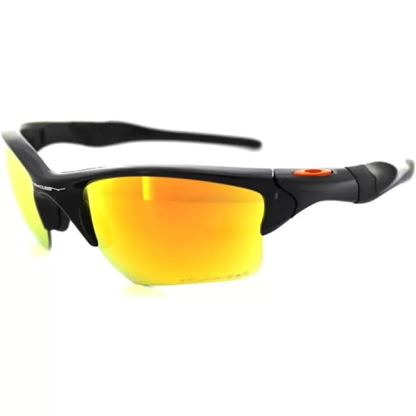 imageOakley Mens Oo9154 Half Jacket 20 XL Rectangular SunglassesPolished BlackFire Iridium Polarized