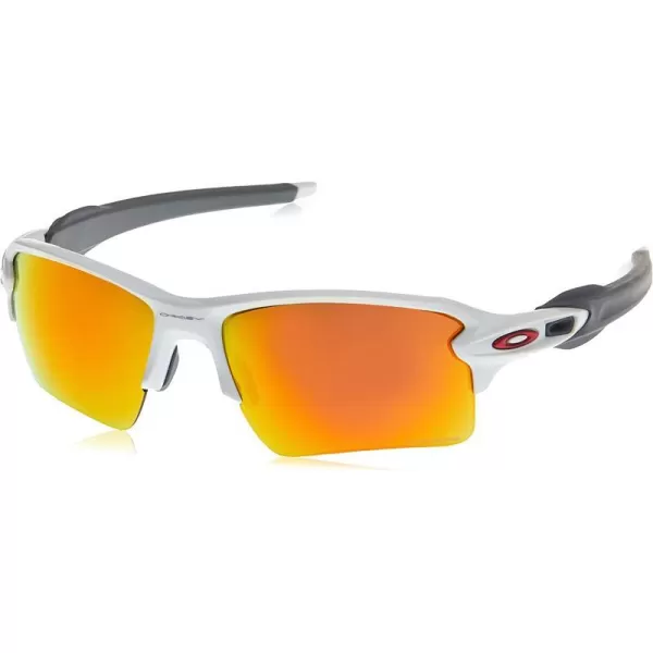 imageOakley Mens Oo9188 Flak 20 XL Rectangular SunglassesPolished WhitePrizm Ruby