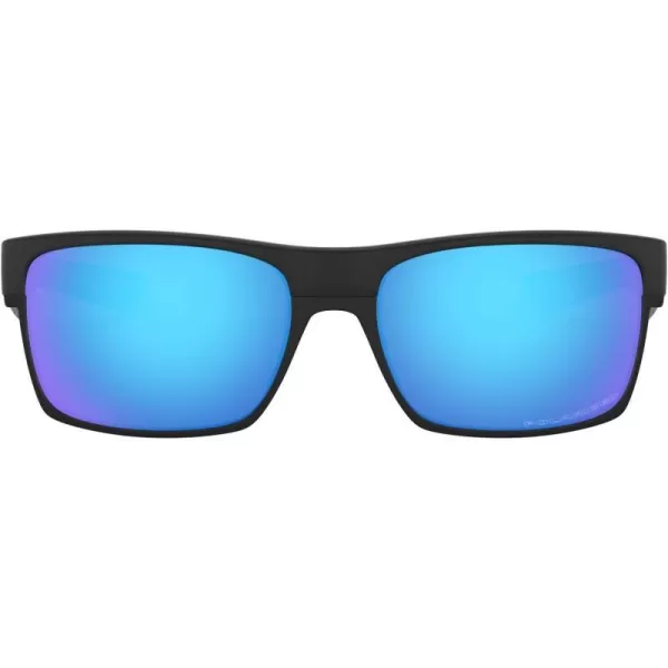 imageOakley Mens Oo9189 Twoface Square SunglassesMatte BlackSapphire Iridium Polarized