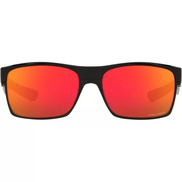 imageOakley Mens Oo9189 Twoface Square SunglassesPolished BlackPrizm Ruby
