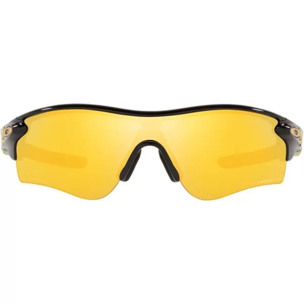 imageOakley Mens Oo9206 Radarlock Path Low Bridge Fit Rectangular SunglassesPolished BlackPrizm 24k Polarized
