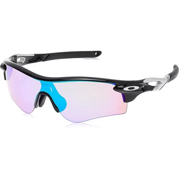 imageOakley Mens Oo9206 Radarlock Path Low Bridge Fit Rectangular SunglassesPolished BlackPrizm Golf