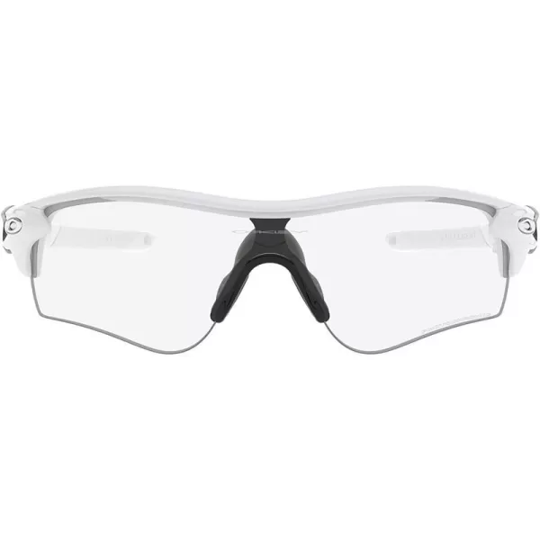 imageOakley Mens Oo9206 Radarlock Path Low Bridge Fit Rectangular SunglassesPolished WhiteClear Black Iridium Photochromic