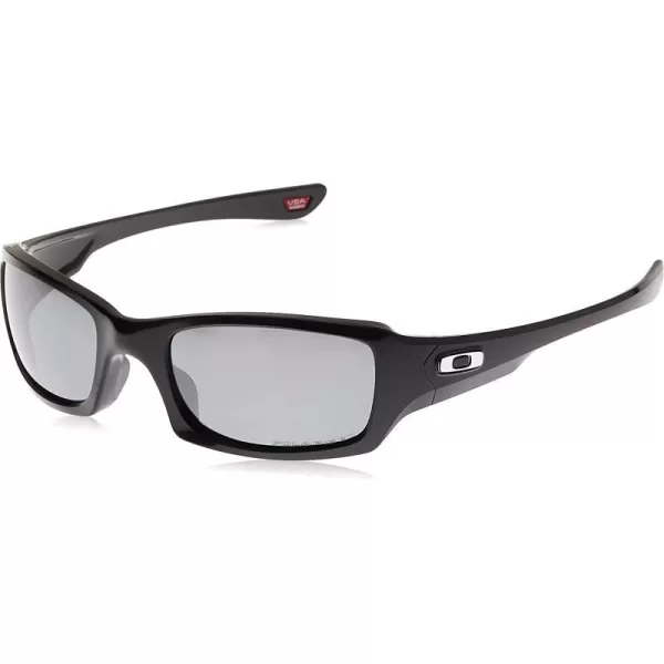 imageOakley Mens Oo9238 Fives Squared Rectangular SunglassesPolished BlackBlack Iridium Polarized