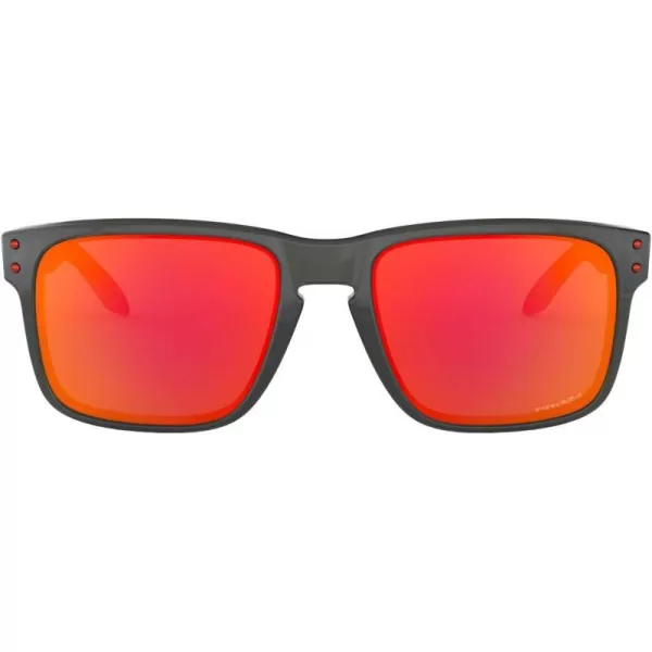imageOakley Mens Oo9244 Holbrook Low Bridge Fit Rectangular SunglassesGrey SmokePrizm Ruby