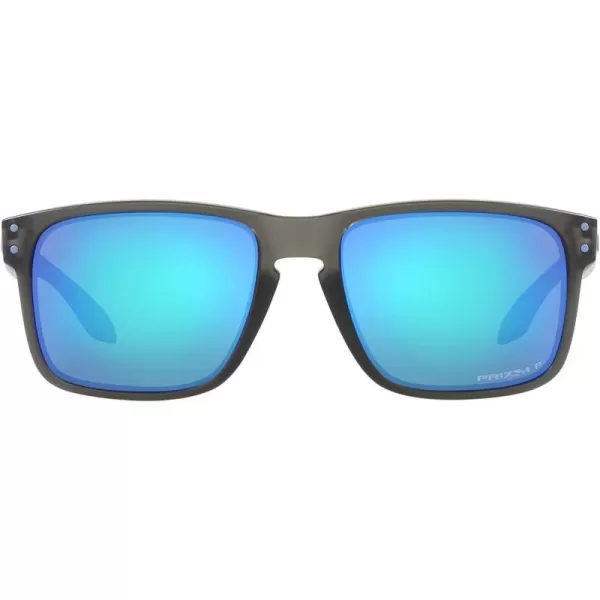 imageOakley Mens Oo9244 Holbrook Low Bridge Fit Rectangular SunglassesMatte Grey SmokePrizm Sapphire Polarized