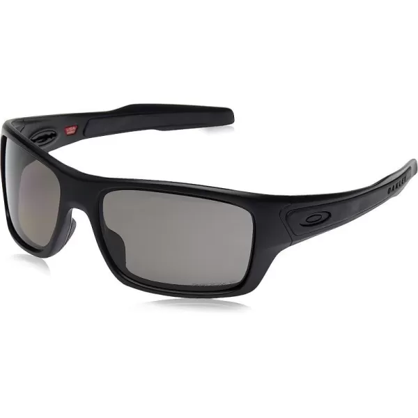 imageOakley Mens Oo9263 Turbine Rectangular SunglassesMatte BlackPrizm Grey Polarized