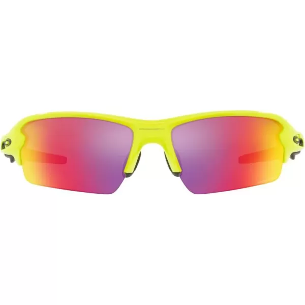 imageOakley Mens Oo9271 Flak 20 Low Bridge Fit Rectangular SunglassesNeon YellowPrizm Road