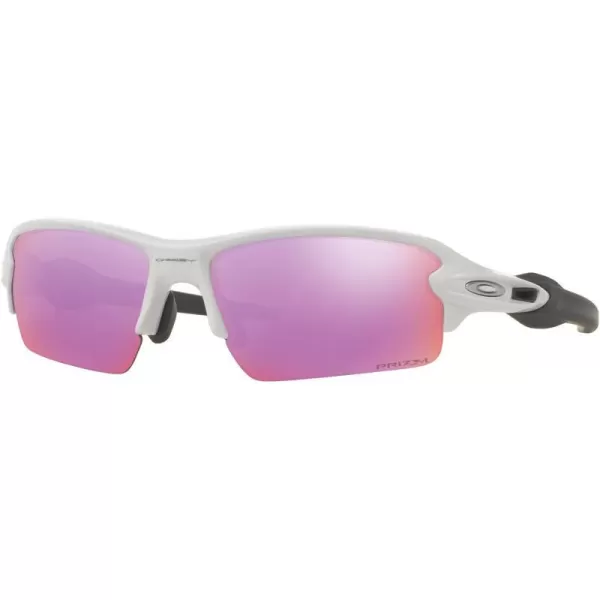 imageOakley Mens Oo9271 Flak 20 Low Bridge Fit Rectangular SunglassesPolished White on GreyPrizm Golf