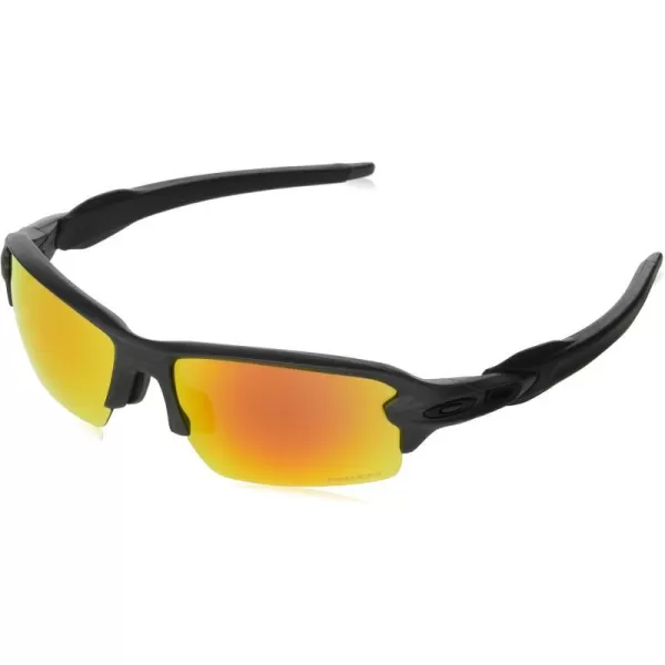 imageOakley Mens Oo9271 Flak 20 Low Bridge Fit Rectangular SunglassesSteelPrizm Ruby
