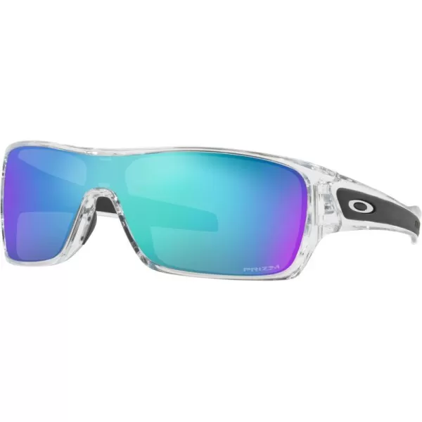 imageOakley Mens Oo9307 Turbine Rotor Rectangular SunglassesPolished ClearPrizm Sapphire