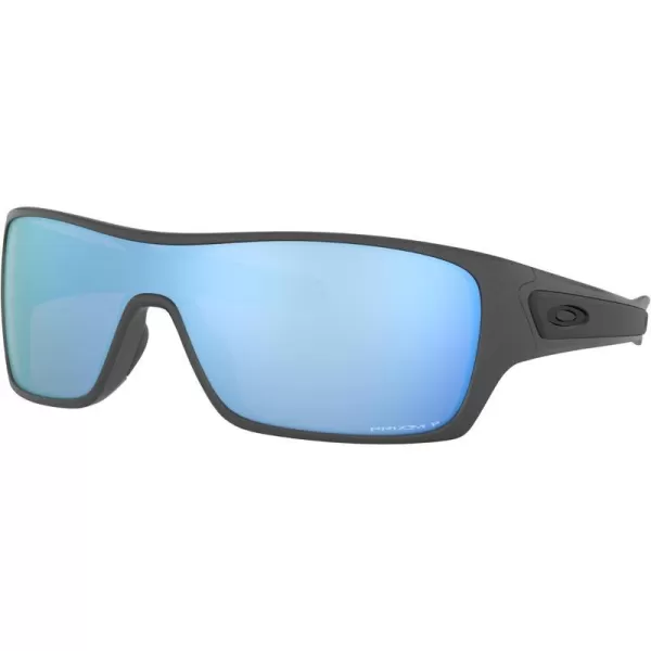 imageOakley Mens Oo9307 Turbine Rotor Rectangular SunglassesSteelPrizm Deep Water Polarized