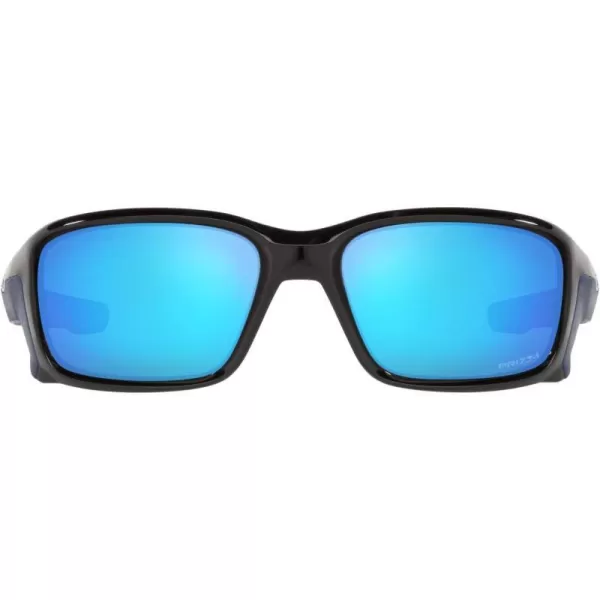 imageOakley Mens Oo9331 Straightlink Rectangular SunglassesPolished BlackPrizm Sapphire