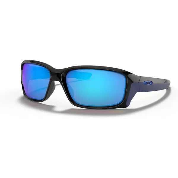 imageOakley Mens Oo9331 Straightlink Rectangular SunglassesPolished BlackSapphire Iridium