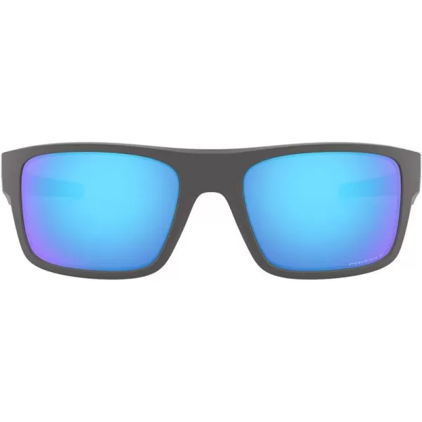 imageOakley Mens Oo9367 Drop Point Rectangular SunglassesMatte Dark GreyPrizm Sapphire Iridium Polarized