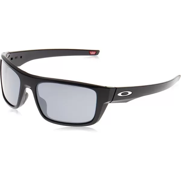 imageOakley Mens Oo9367 Drop Point Rectangular SunglassesPolished BlackBlack Iridium