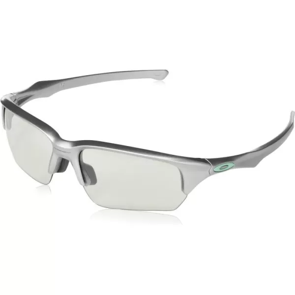 imageOakley Mens Oo9372 Flak Beta Low Bridge Fit Rectangular SunglassesSilverClear Black Iridium Photochromic