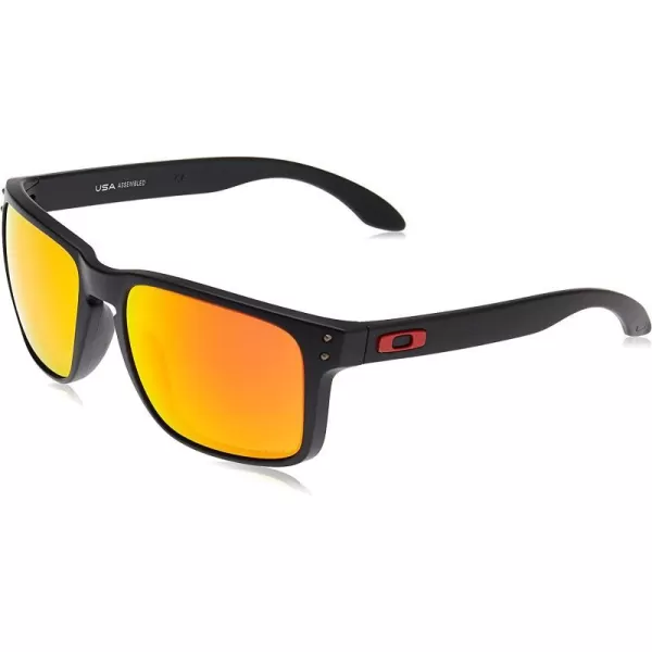 imageOakley Mens Oo9417 Holbrook XL Square SunglassesMatte BlackPrizm Ruby