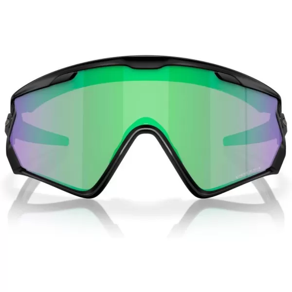 imageOakley Mens Oo9418 Wind Jacket 20 Shield SunglassesMatte BlackPrizm Road Jade