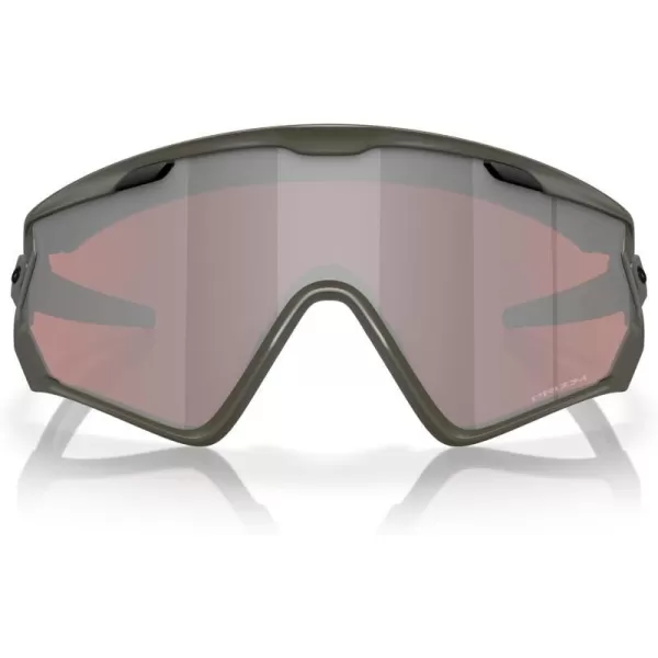 imageOakley Mens Oo9418 Wind Jacket 20 Shield SunglassesMatte OlivePrizm Snow Black