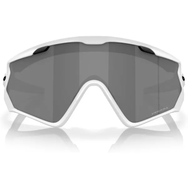 imageOakley Mens Oo9418 Wind Jacket 20 Shield SunglassesMatte WhitePrizm Black