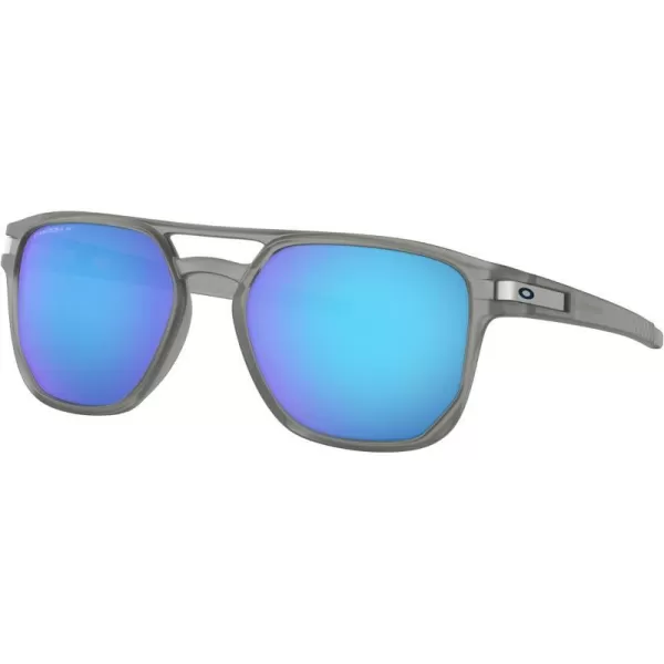 imageOakley Mens Oo9436 Latch Beta Rectangular SunglassesMatte Grey InkPrizm Sapphire Iridium Polarized