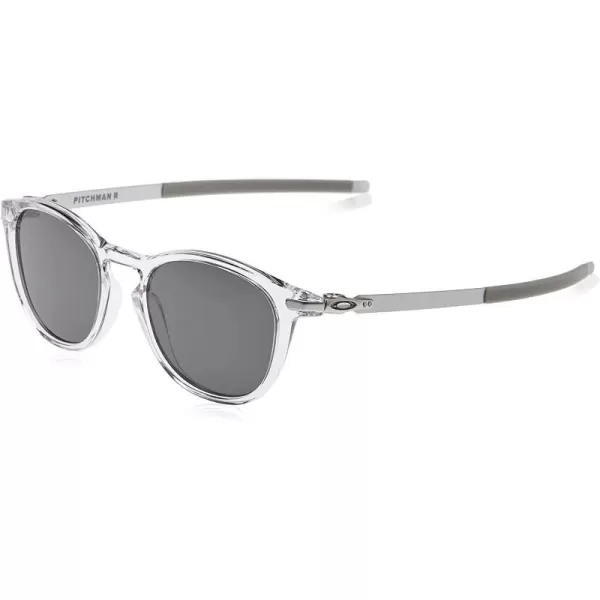 imageOakley Mens Oo9439 Pitchman R Round SunglassesPolished ClearPrizm Black