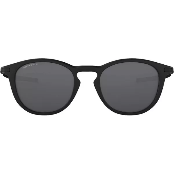 imageOakley Mens Oo9439 Pitchman R Round SunglassesSatin BlackPrizm Black Polarized
