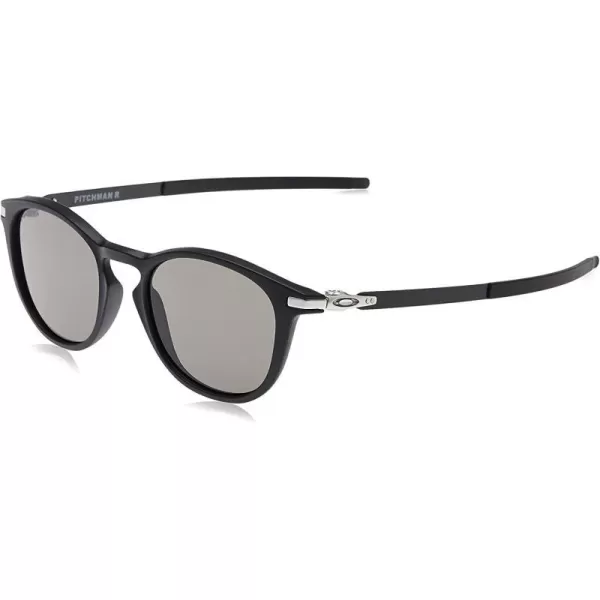 imageOakley Mens Oo9439 Pitchman R Round SunglassesSatin BlackPrizm Grey