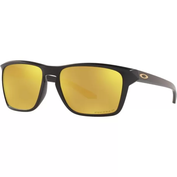 imageOakley Mens Oo9448 Sylas Rectangular SunglassesMatte BlackPrizm 24k Polarized