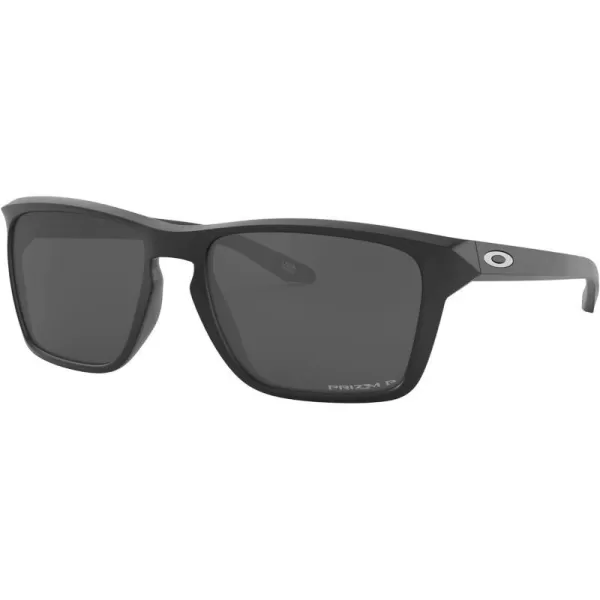 imageOakley Mens Oo9448 Sylas Rectangular SunglassesMatte BlackPrizm Black Polarized