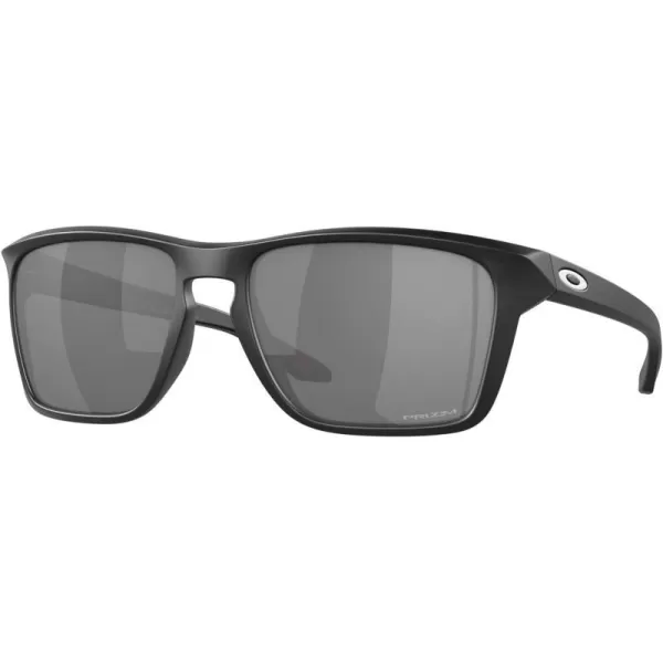imageOakley Mens Oo9448 Sylas Rectangular SunglassesMatte BlackSilverPrizm Black