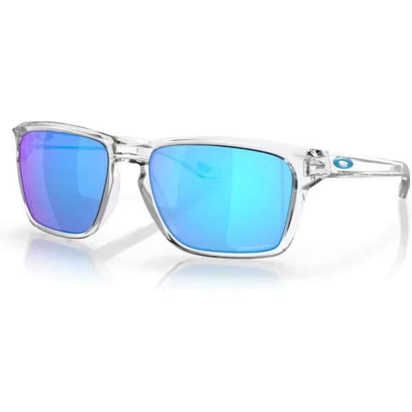 imageOakley Mens Oo9448 Sylas Rectangular SunglassesPolished ClearPrizm Sapphire