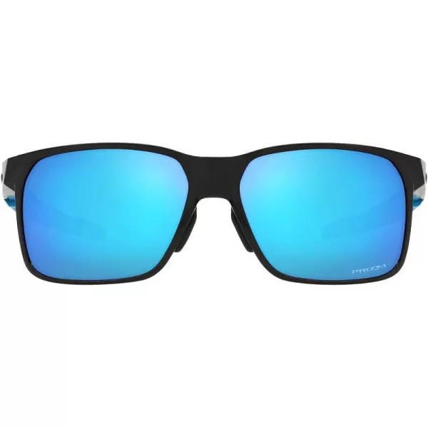 imageOakley Mens Oo9460 Portal X Rectangular SunglassesPolished Black on BluePrizm Sapphire