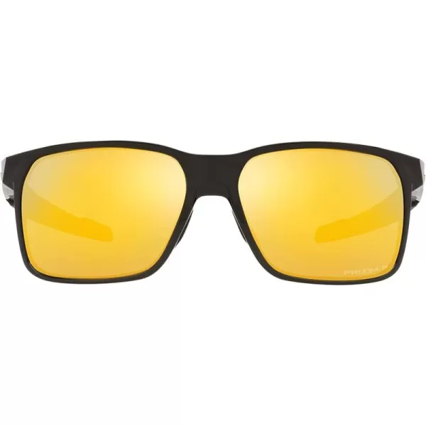 imageOakley Mens Oo9460 Portal X Rectangular SunglassesPolished BlackPrizm 24k Polarized