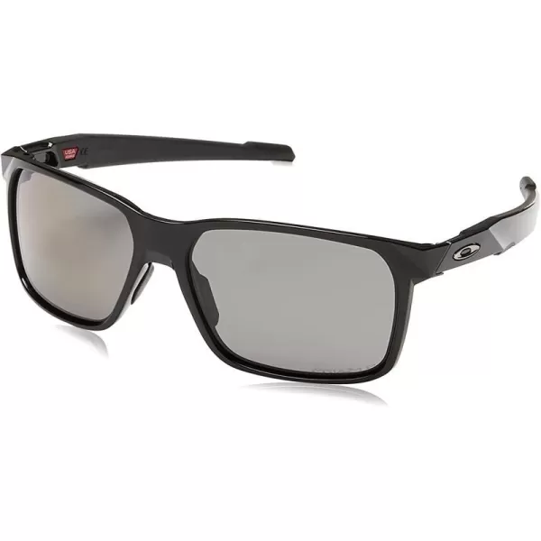 imageOakley Mens Oo9460 Portal X Rectangular SunglassesPolished BlackPrizm Grey Polarized