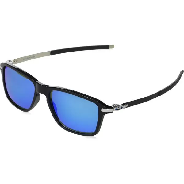 imageOakley Mens Oo9469 Wheel House Square SunglassesPolished BlackPrizm Sapphire Polarized