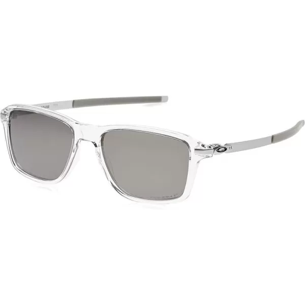 imageOakley Mens Oo9469 Wheel House Square SunglassesPolished ClearPrizm Sapphire