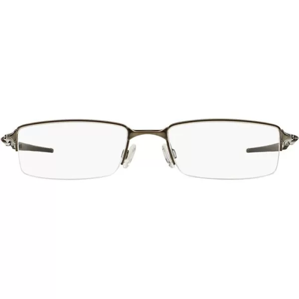 imageOakley Mens Ox3119 Halfshock Metal Rectangular Prescription Eyeglass FramesBrushed ChromeDemo Lens