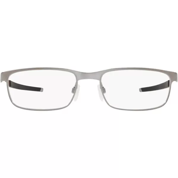 imageOakley Mens Ox3222 Steel Plate Rectangular Prescription Eyeglass FramesGunmetal CardinalDemo Lens