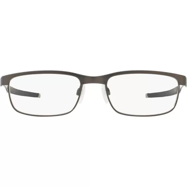 imageOakley Mens Ox3222 Steel Plate Rectangular Prescription Eyeglass FramesPowder CementDemo Lens